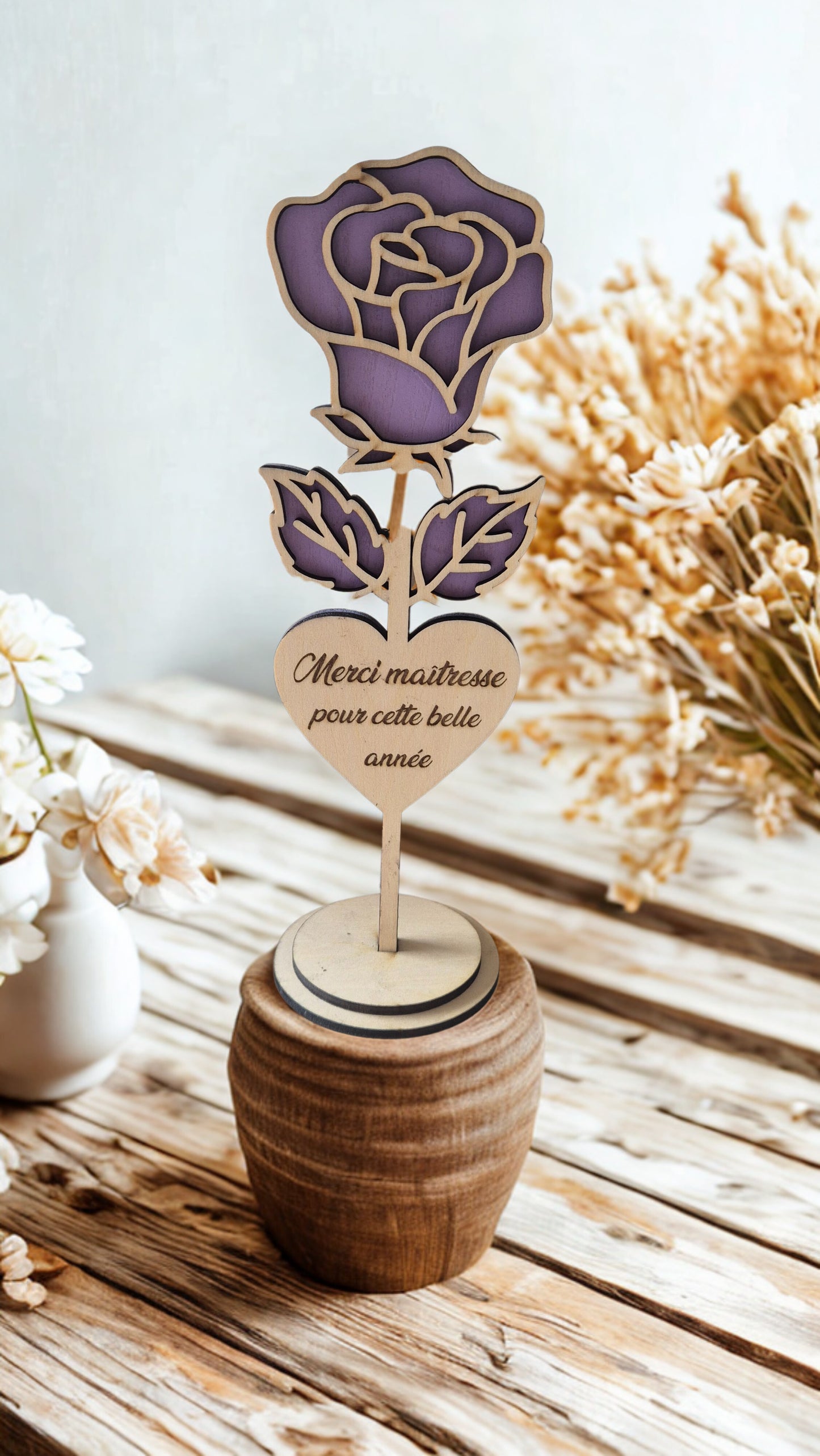 Rose en bois