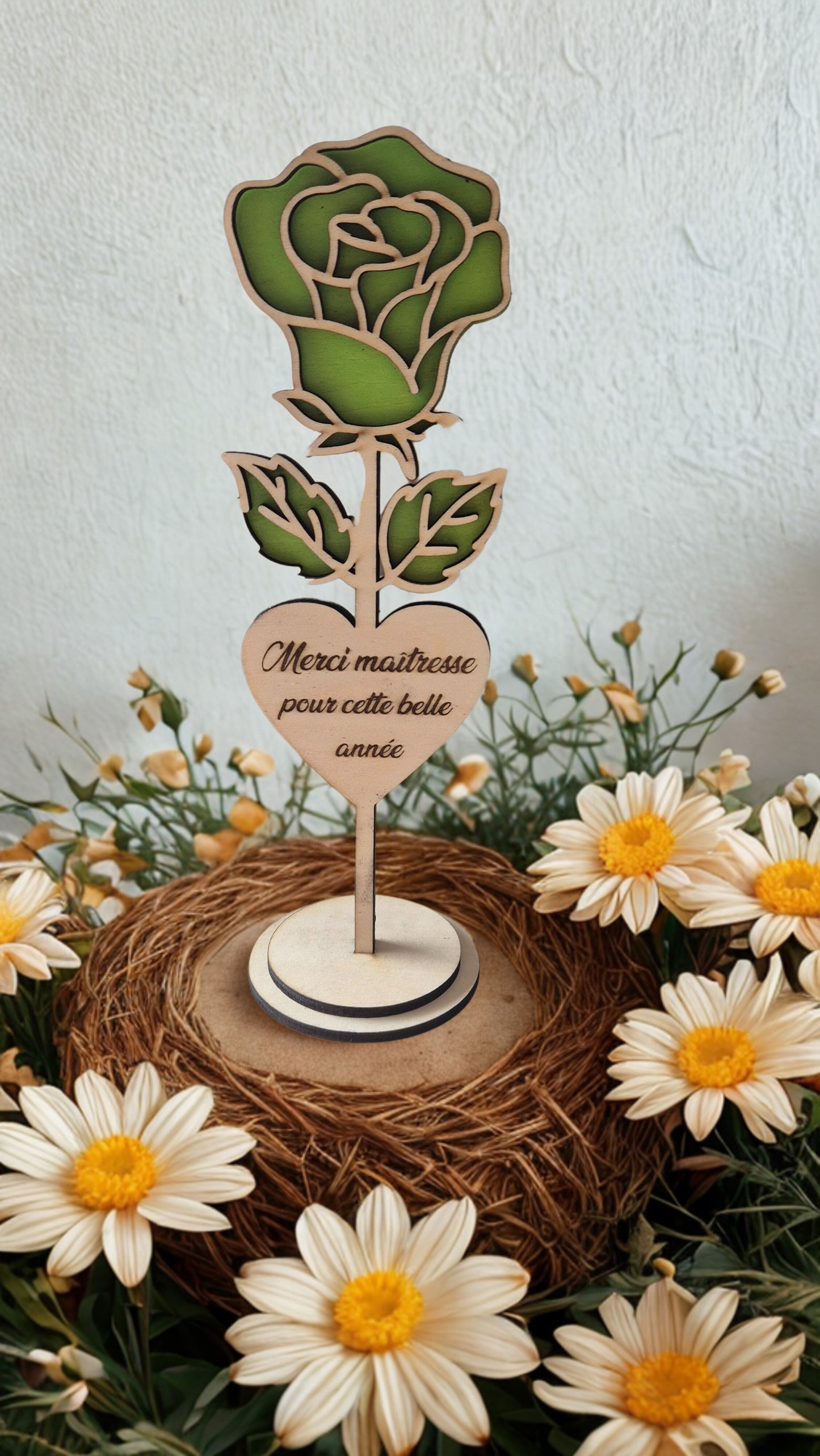 Rose en bois