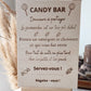 Pancarte CANDY BAR
