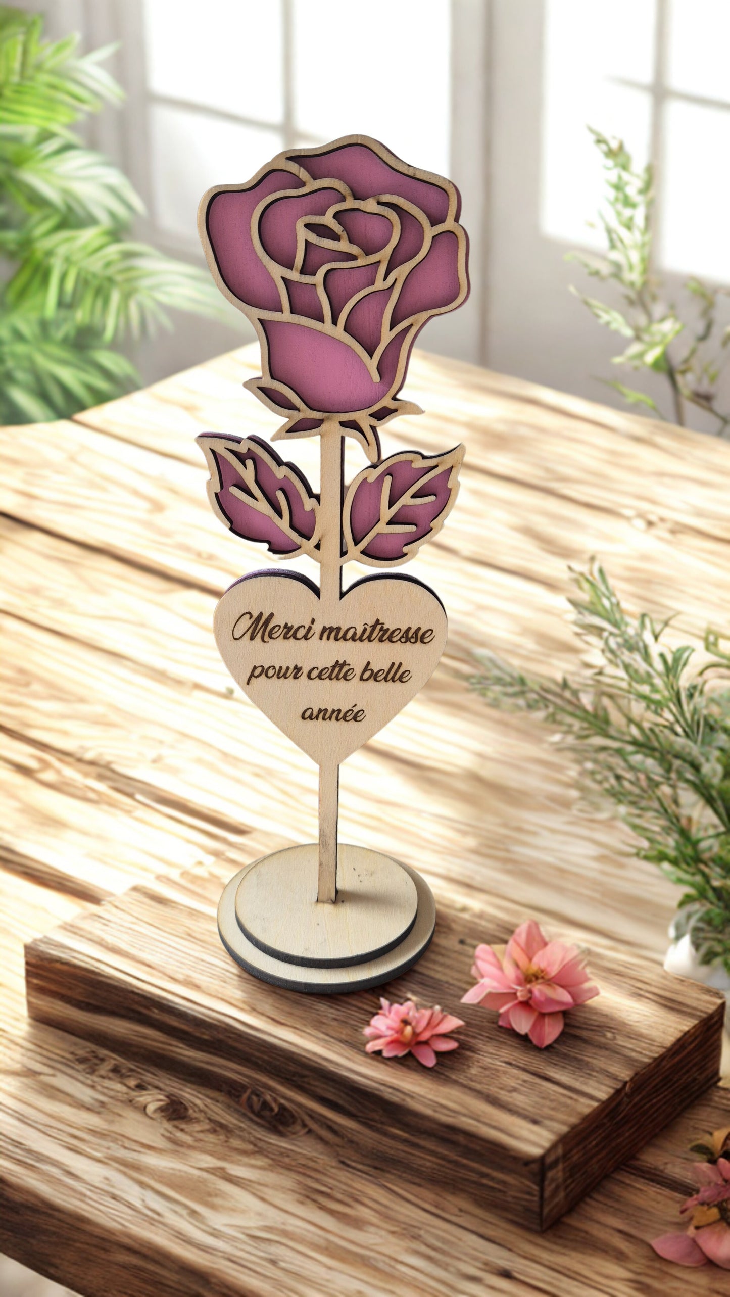 Rose en bois