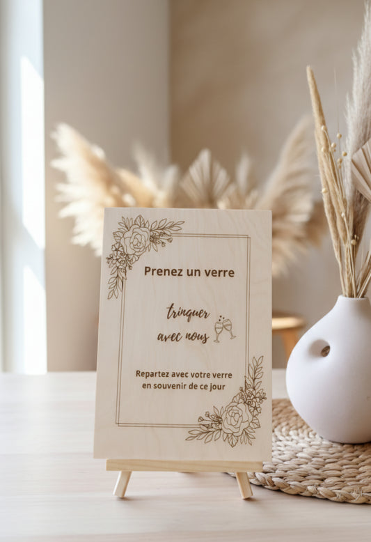 Pancarte trinquer avec nous