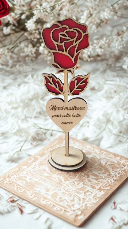 Rose en bois